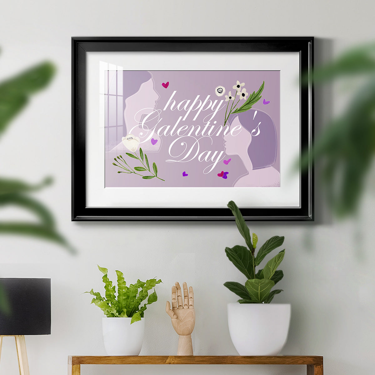 Happy Galentine's Day Collection A Premium Framed Print - Ready to Hang