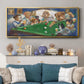 Pool Dogs - Floater Framed Canvas Print