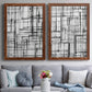 Line Meditation I - Premium Framed Canvas 2 Piece Set - Ready to Hang