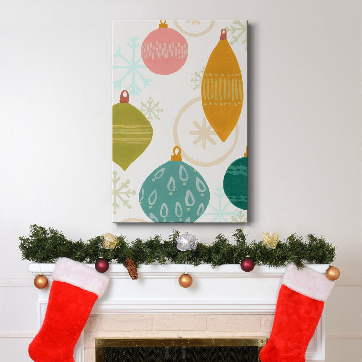 Modern Holiday Collection B Premium Gallery Wrapped Canvas - Ready to Hang