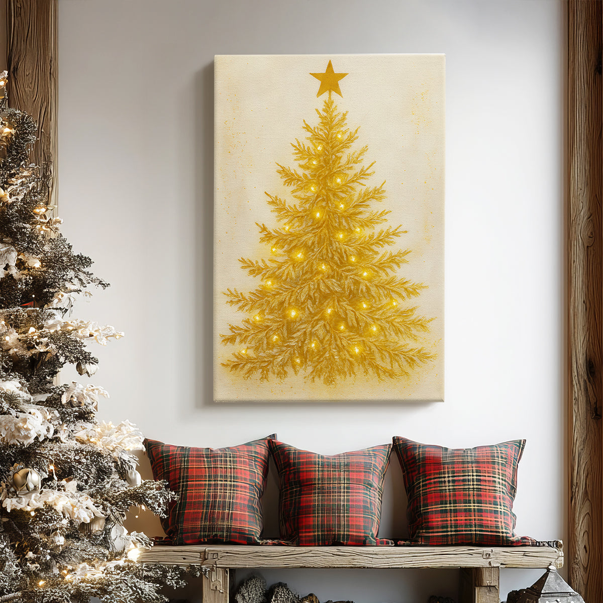 Village of Tinsel-Gold Hush - Canvas Art Print