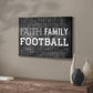 Faith Family Football - Canvas Art Print