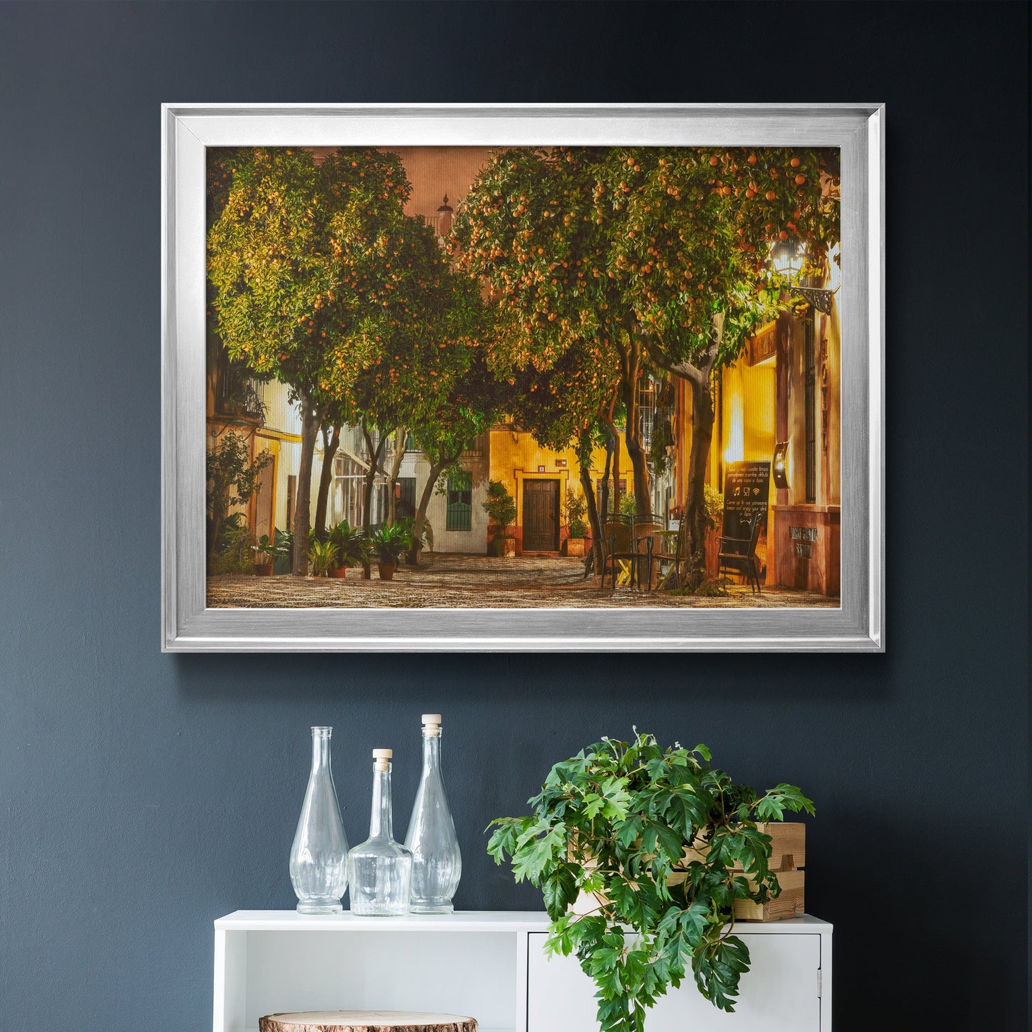 Night in Sevilla - Modern Framed Canvas Print