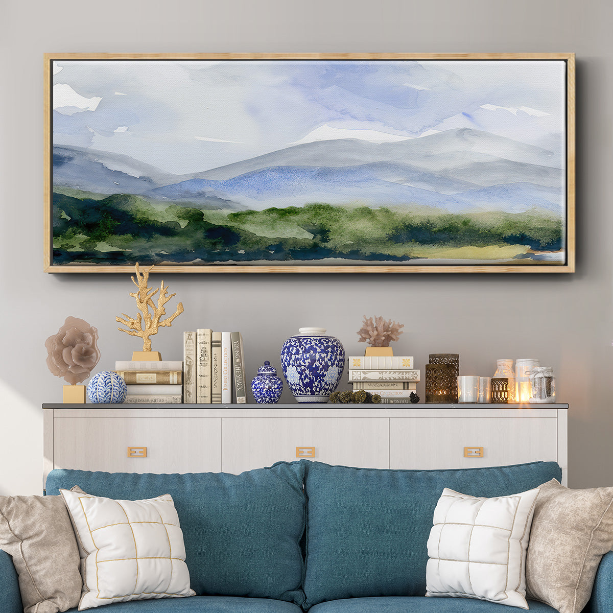 Blue Ridge II - Floater Framed Canvas Print