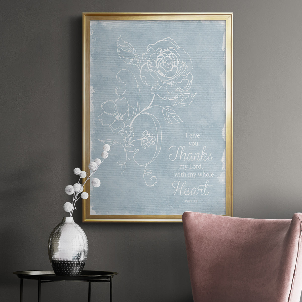 Whole Heart - Modern Framed Canvas Print