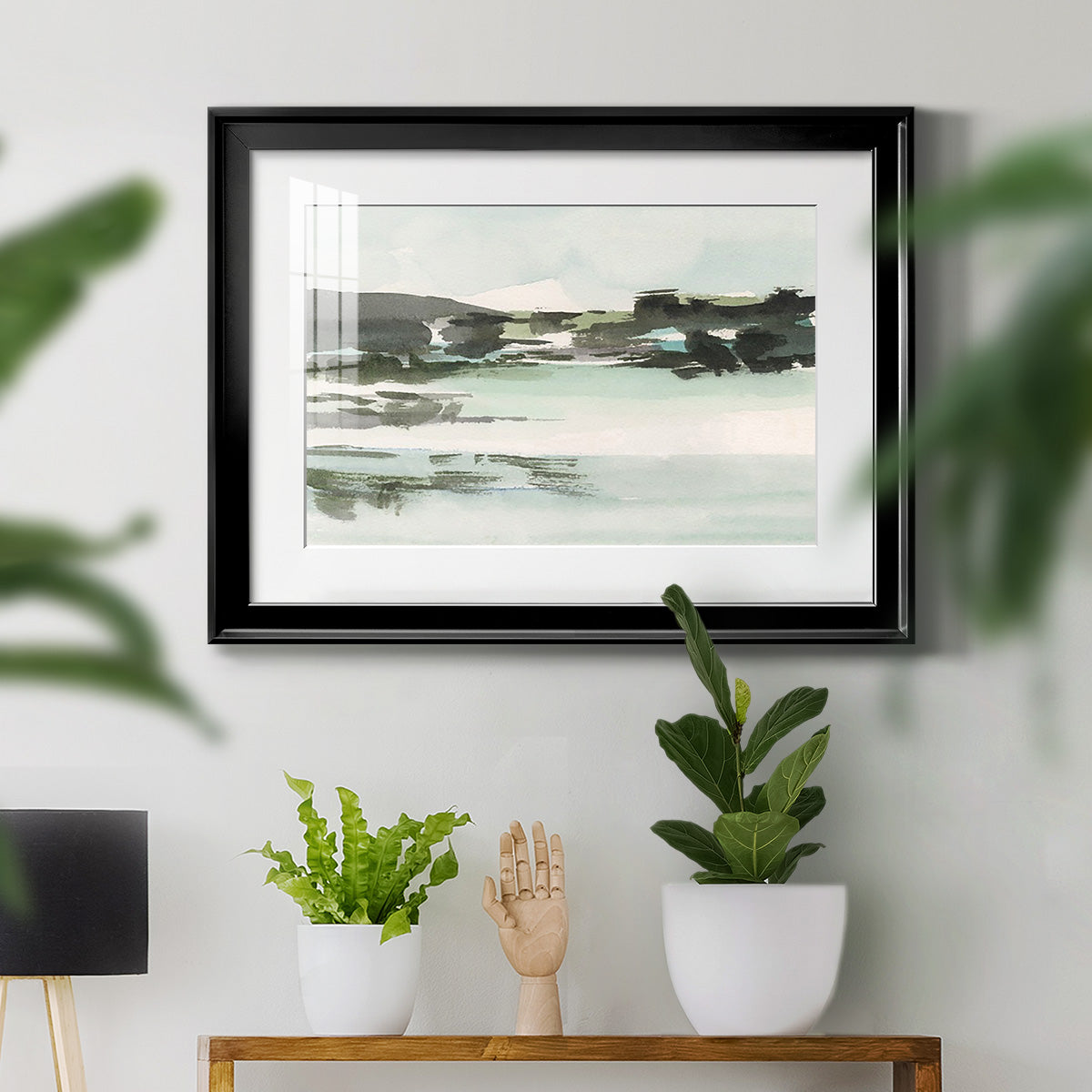 Turquoise Marsh II - Modern Framed Art Print