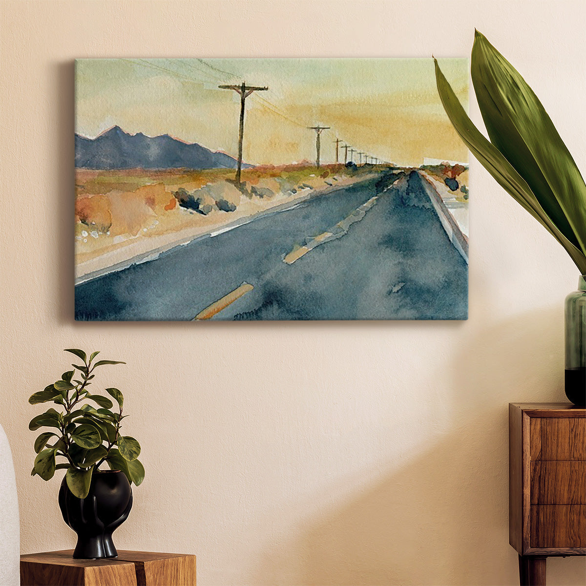 Deserted Highway II Premium Gallery Wrapped Canvas - Ready to Hang