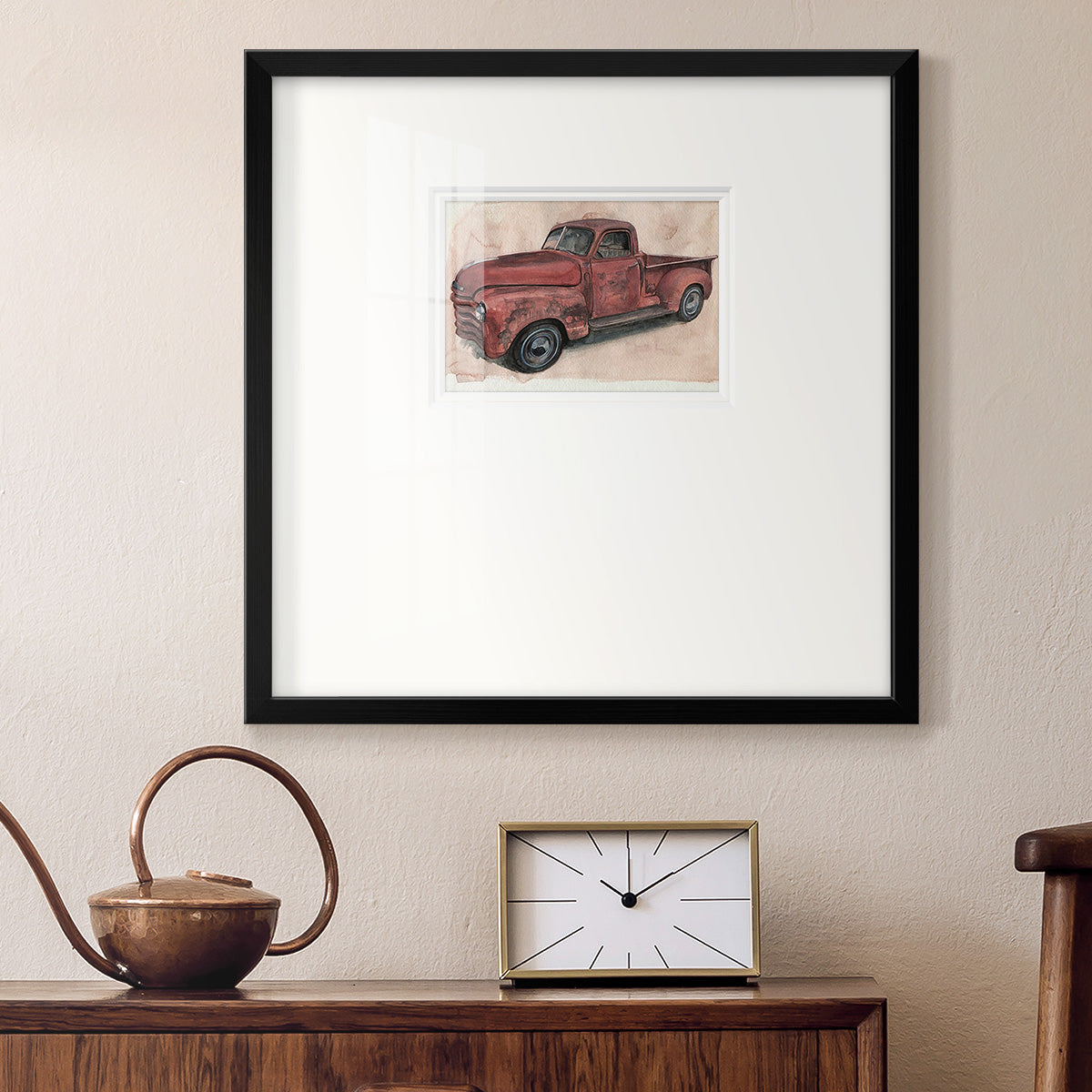 Antique Pickup I Premium Framed Print Double Matboard