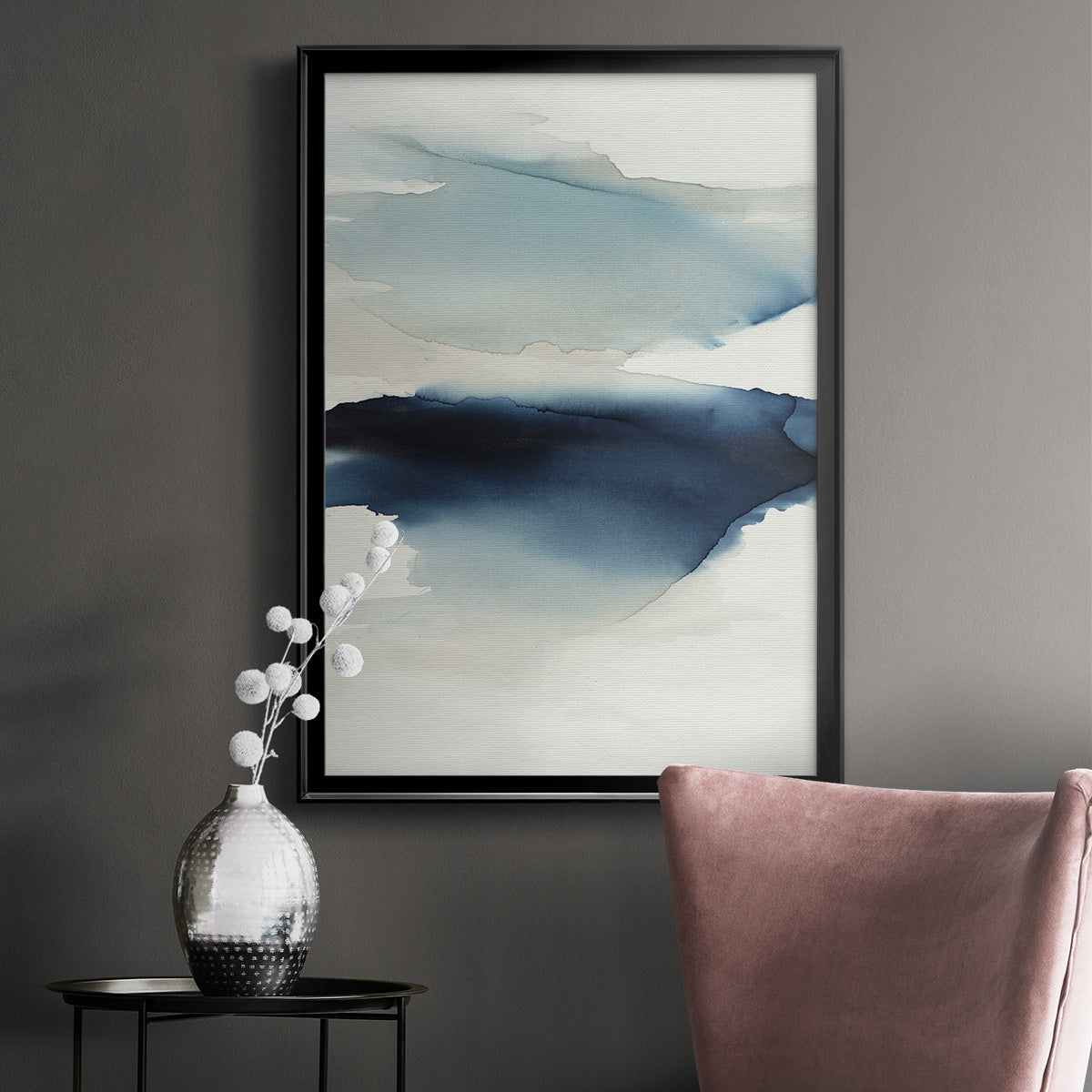 Waves I - Modern Framed Canvas Print