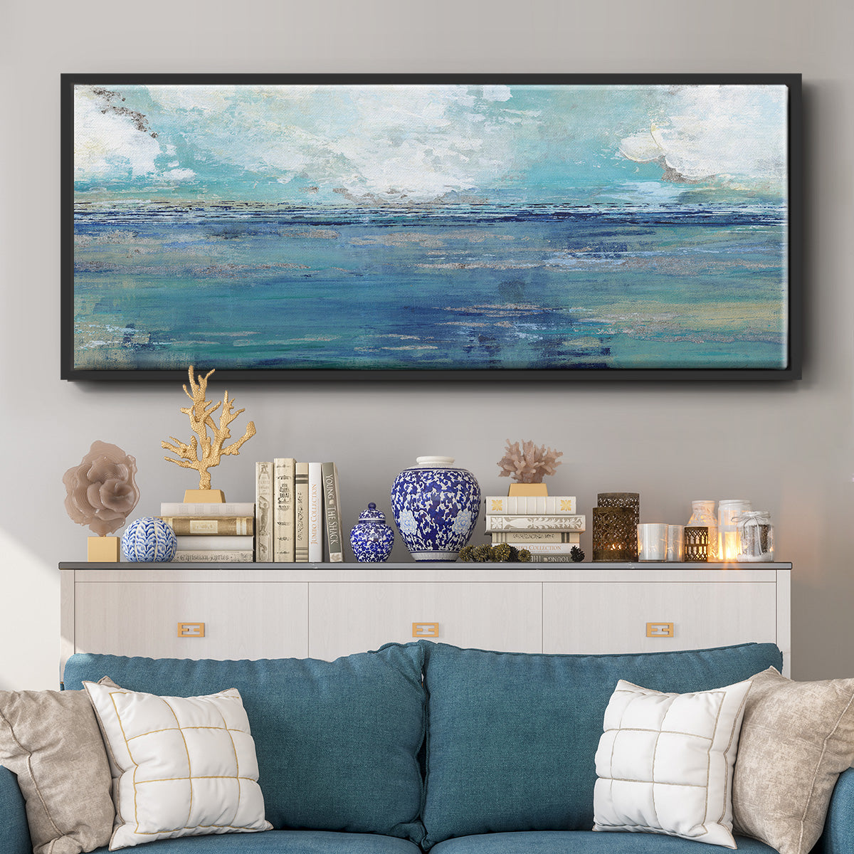 Oceans Away - Floater Framed Canvas Print