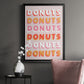 Donuts - Modern Framed Canvas Print