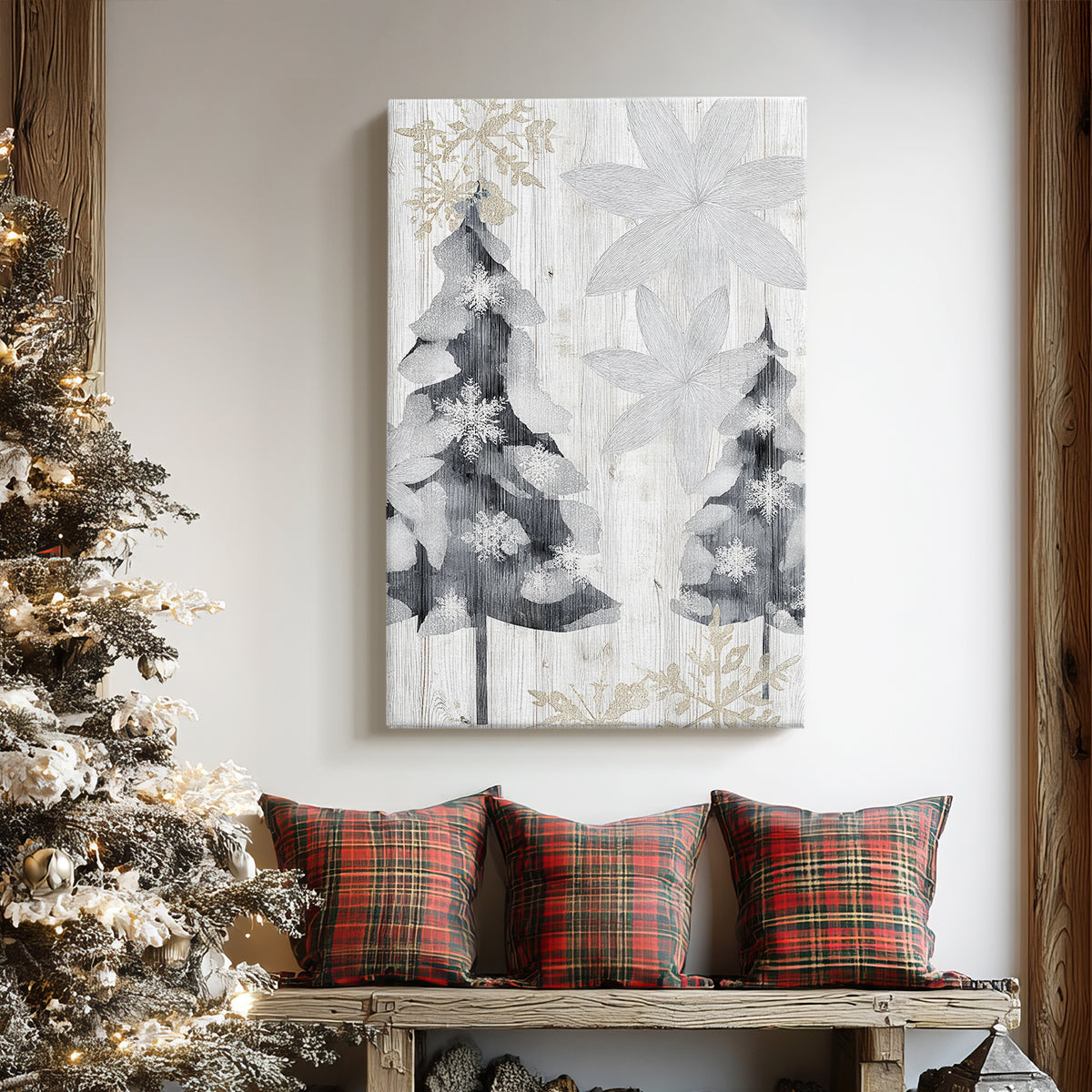 Silver Pines Square - Canvas Art Print