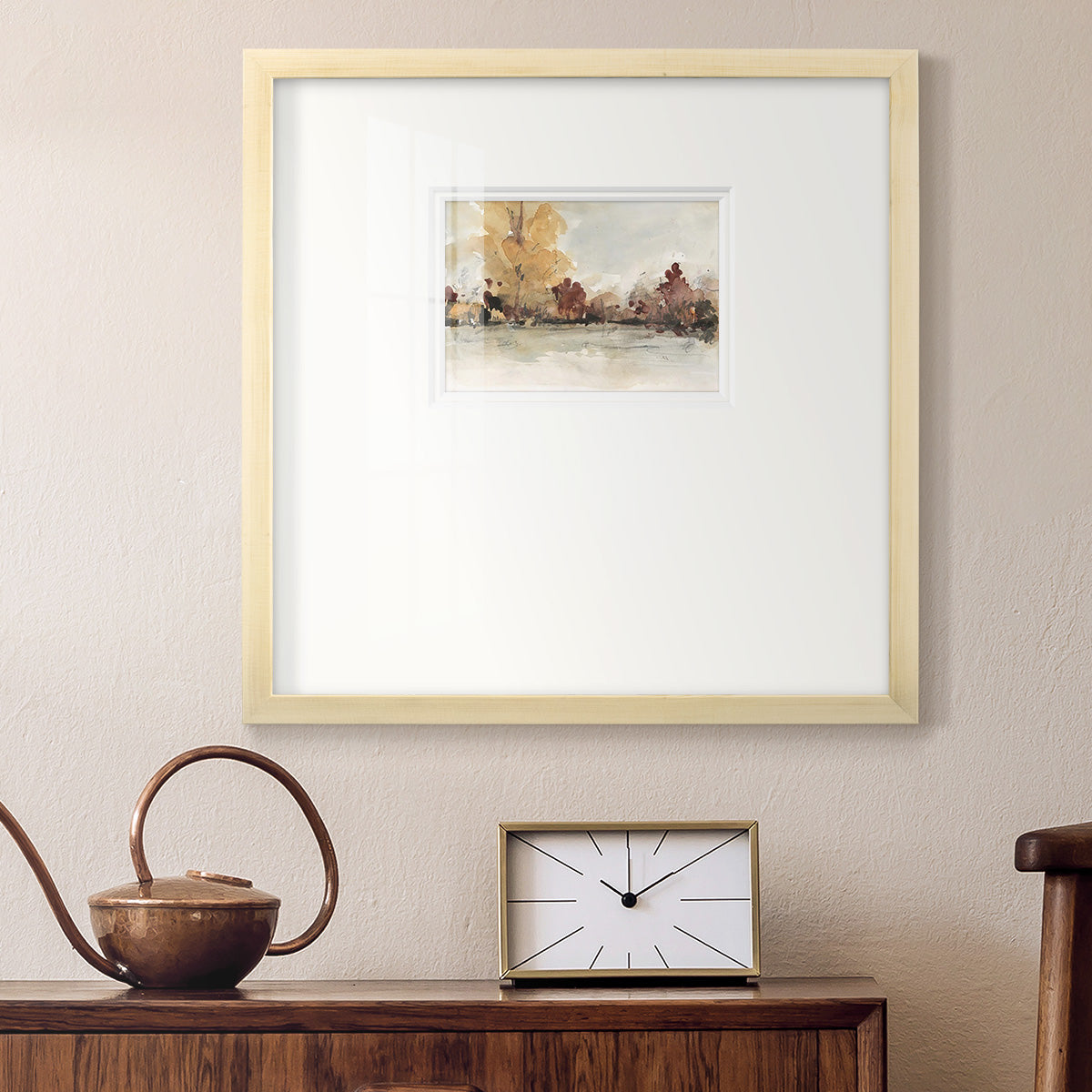 The Autumn View I Premium Framed Print Double Matboard