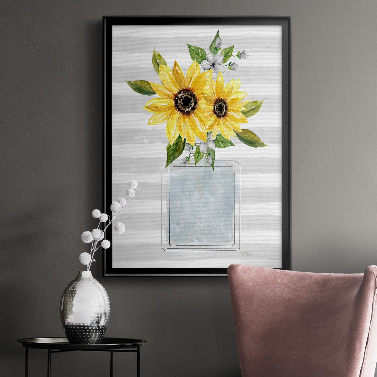 Sunflower Perfume I - Modern Framed Canvas Print