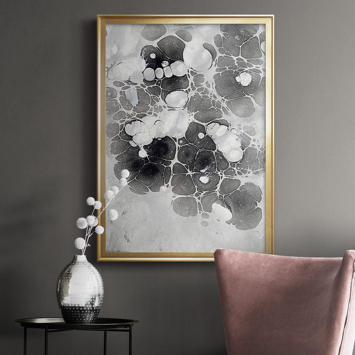 Marbling XIII - Modern Framed Canvas Print