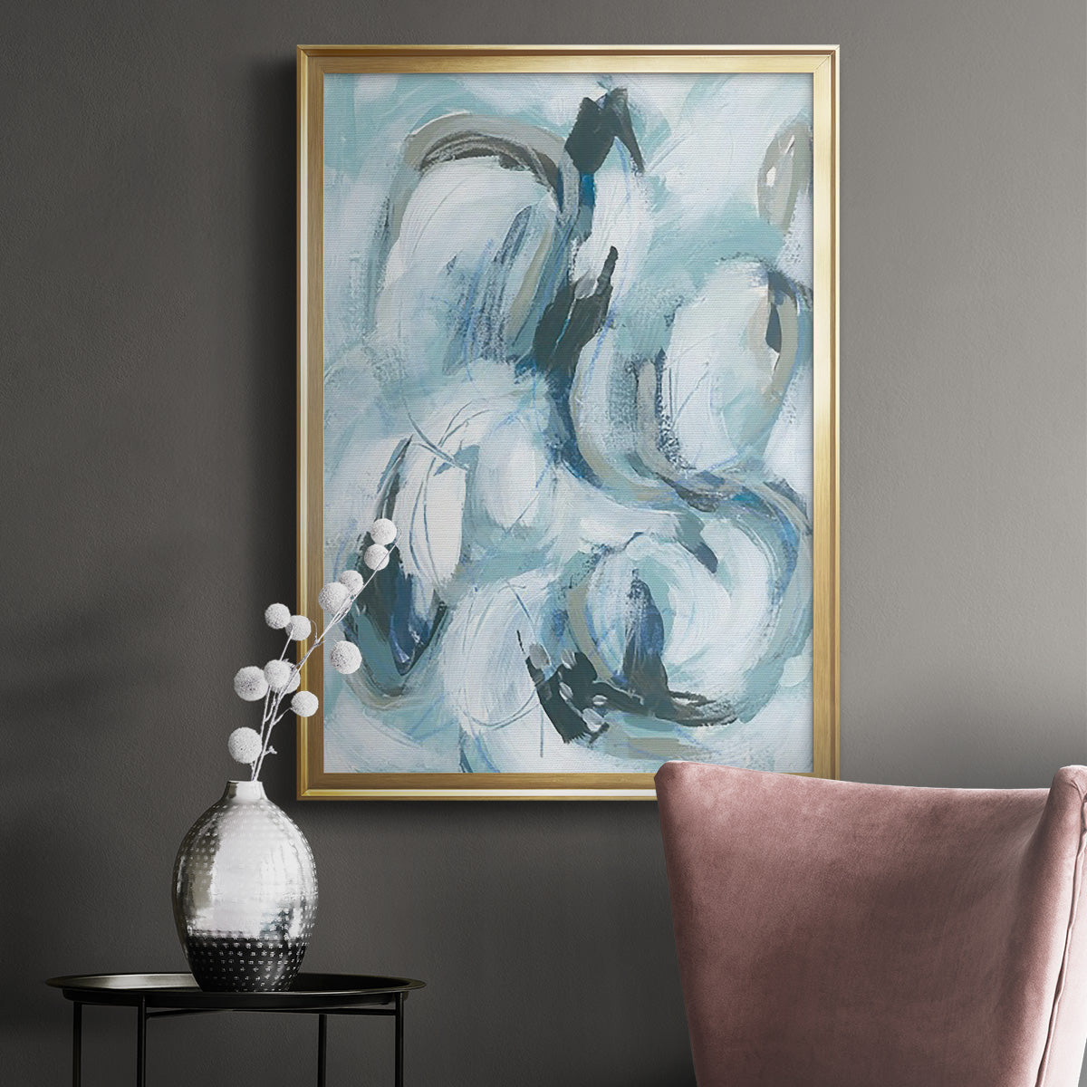 Fluid Receptor II - Modern Framed Canvas Print
