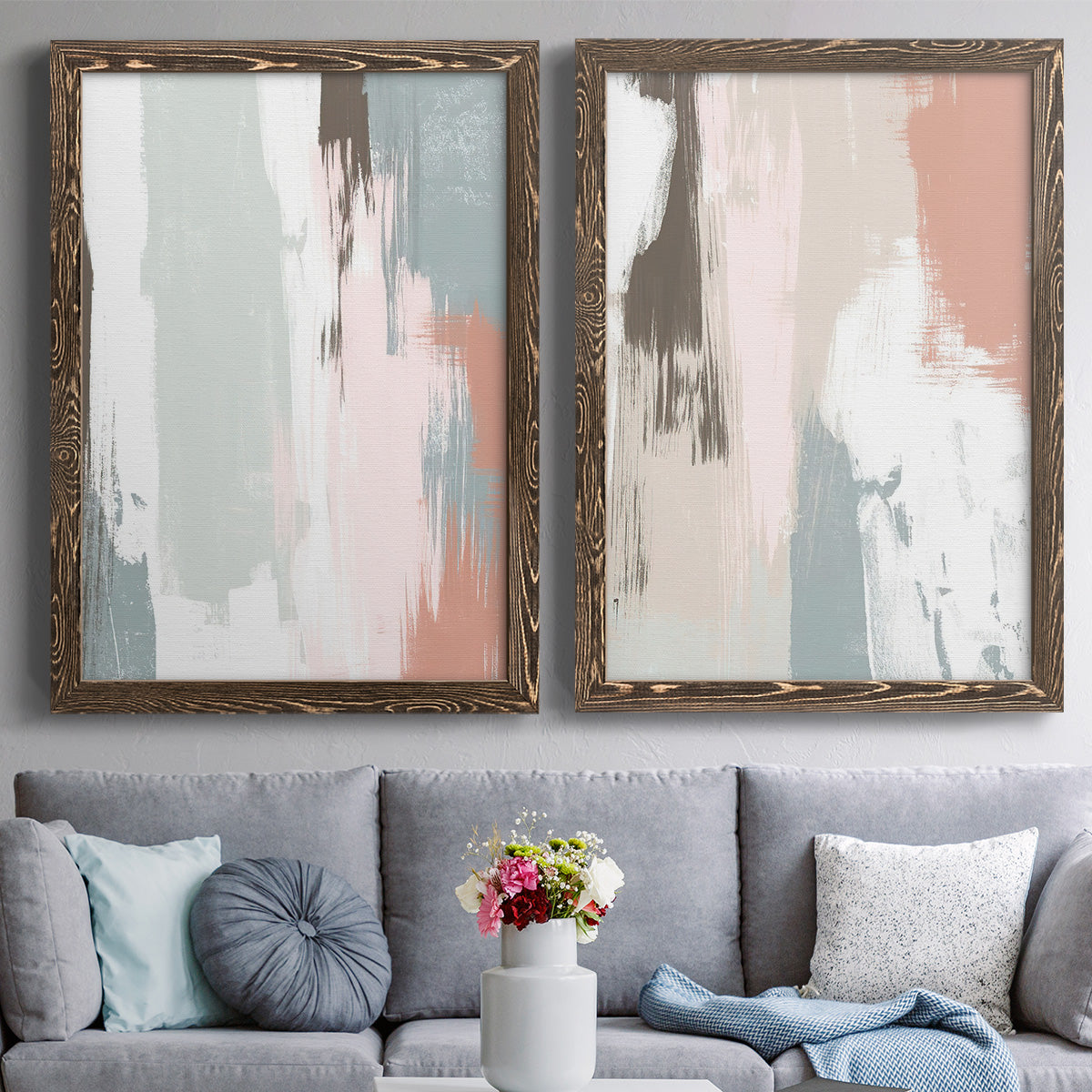 Sandstone Peel III - Premium Framed Canvas 2 Piece Set - Ready to Hang