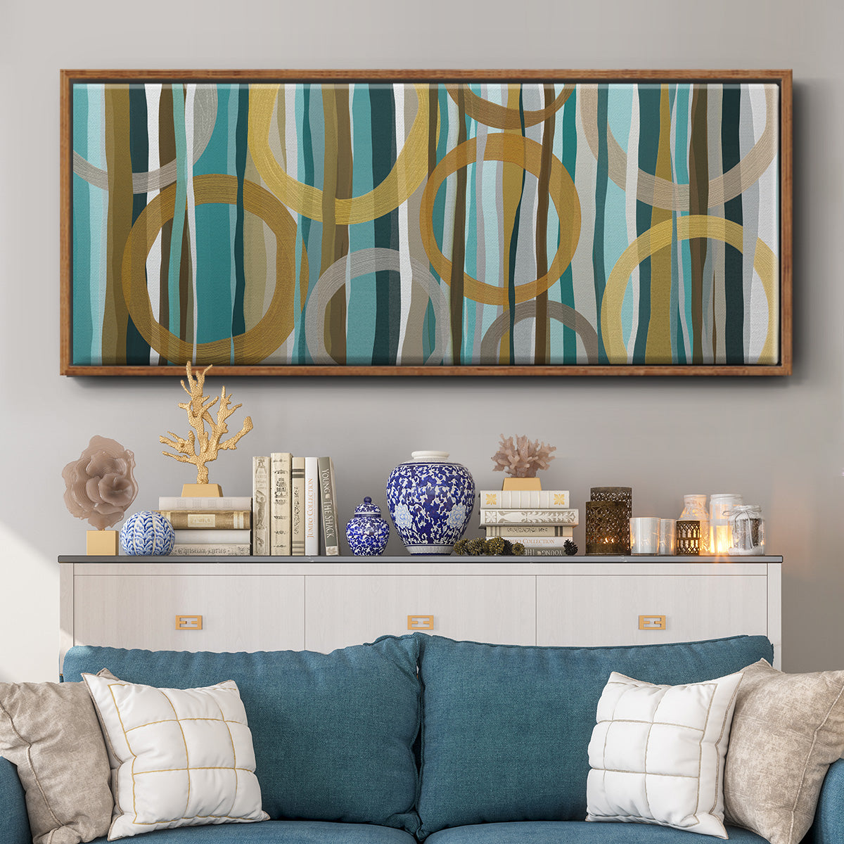 Autumn Trees I - Floater Framed Canvas Print