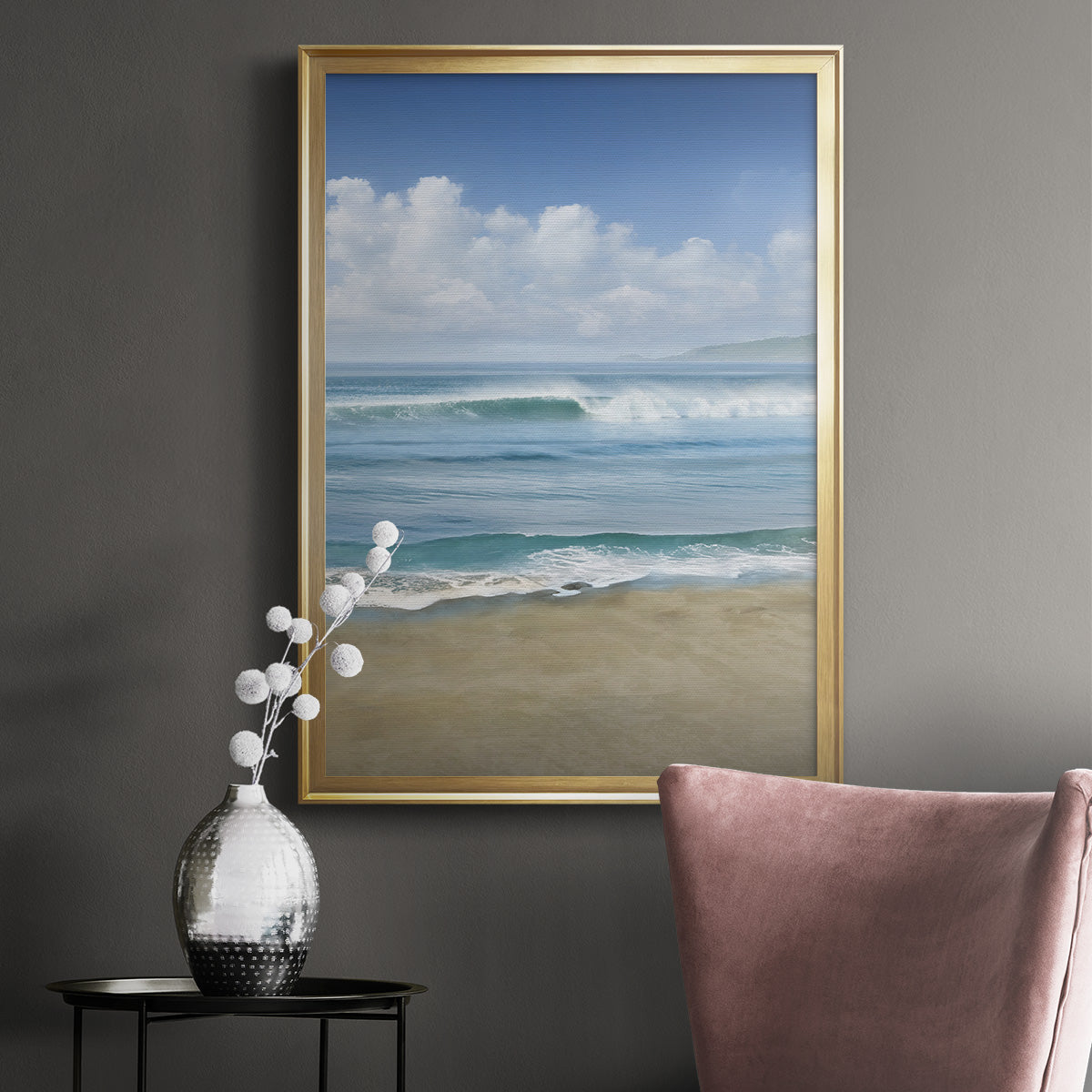 Timeless Waves - Modern Framed Canvas Print