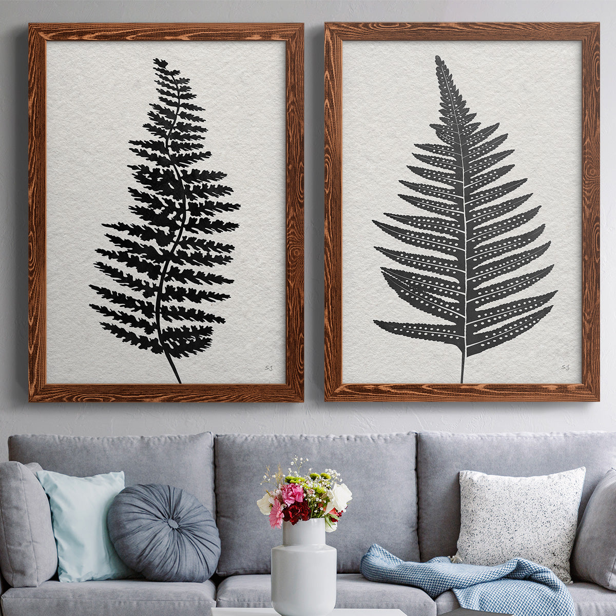 Forest Fern III - Premium Framed Canvas 2 Piece Set - Ready to Hang