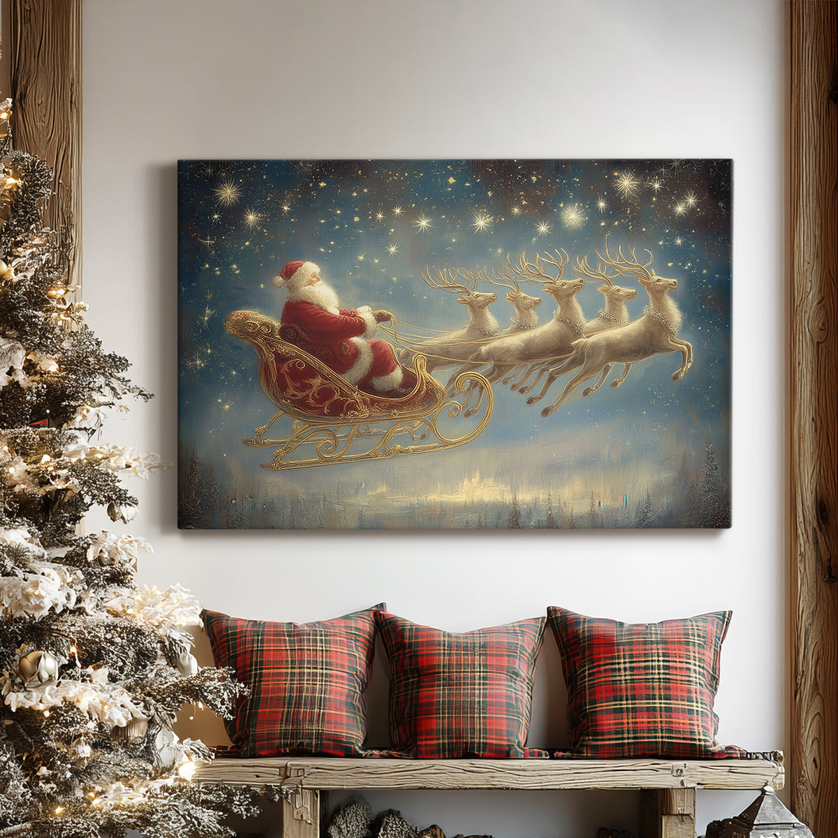 Dusk of Pale Winter Sleigh - Canvas Art Print