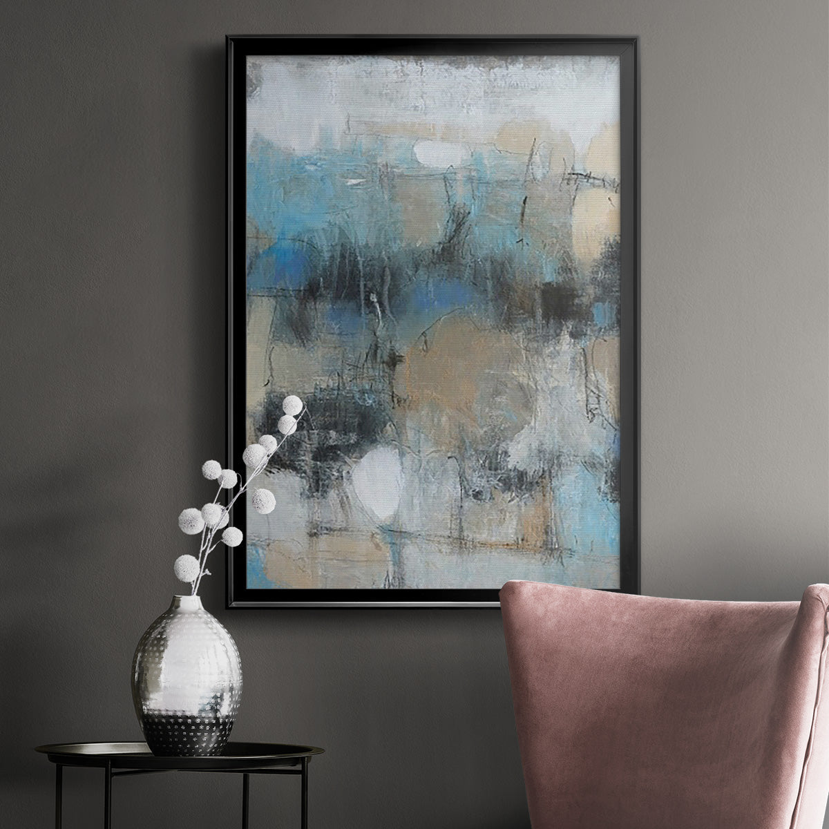 In the Moment I - Modern Framed Canvas Print