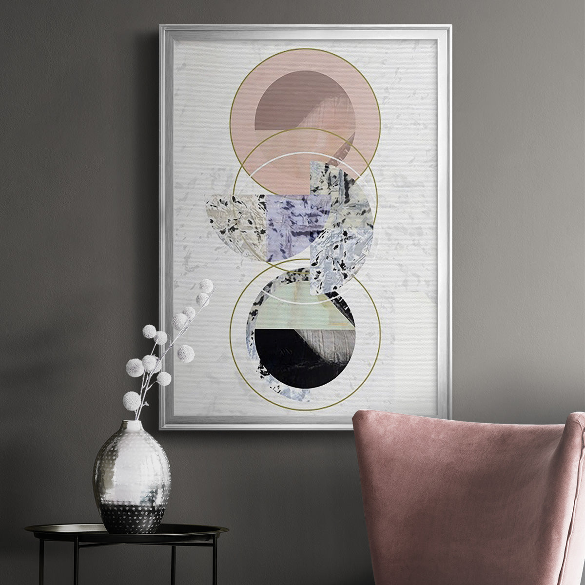 Inner Circles I - Modern Framed Canvas Print