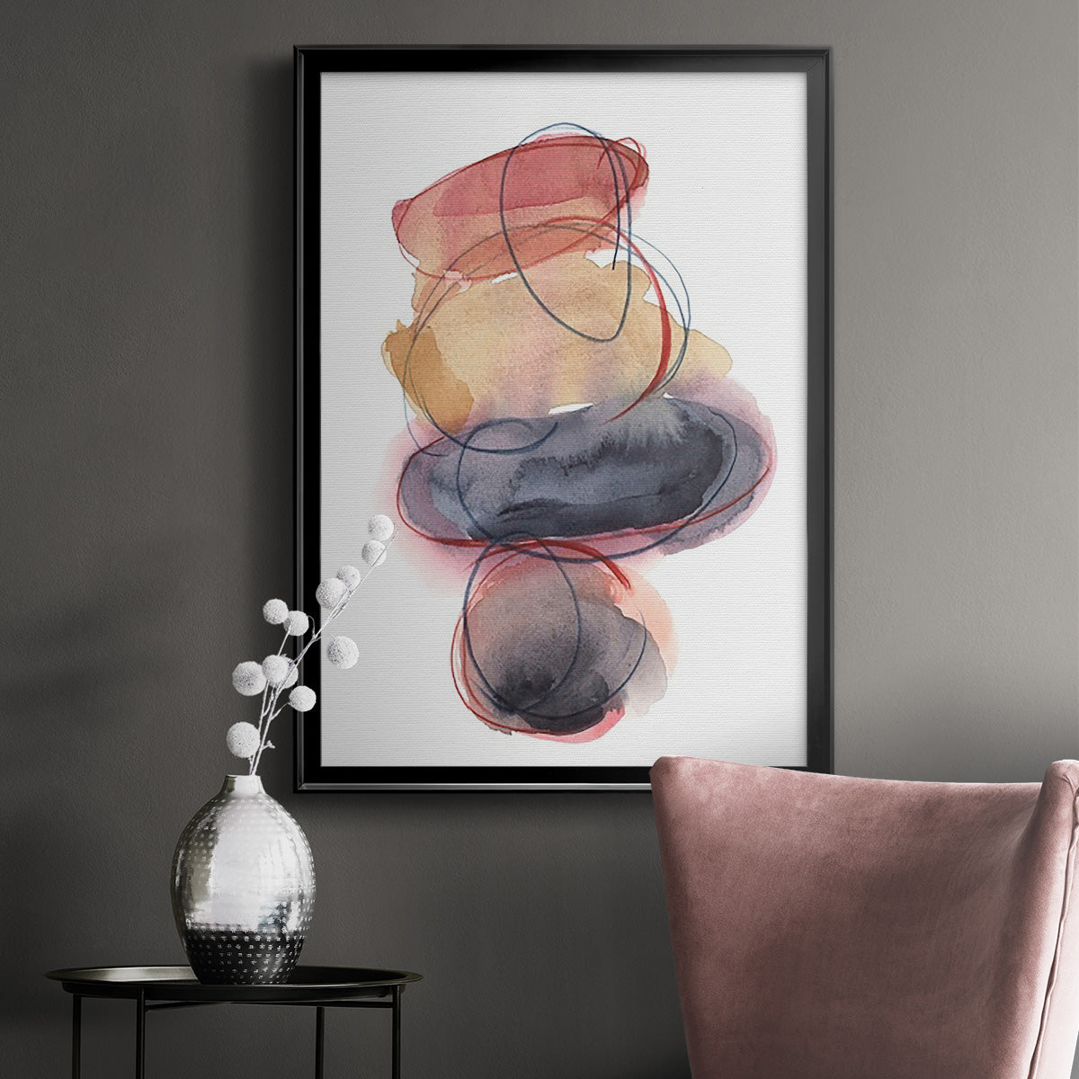 Balancing Act I - Modern Framed Canvas Print