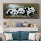 Panda Play - Floater Framed Canvas Print