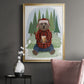 Lumberjack Bear Latte - Modern Framed Canvas Print