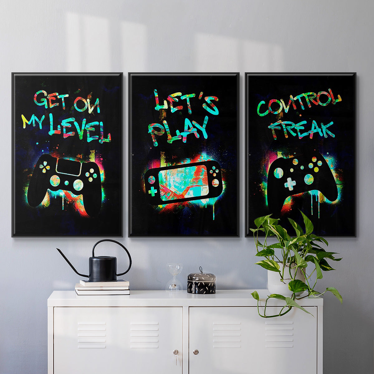 Gamer Tag I - Floater Framed Canvas Set