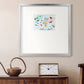 Animal Map Premium Framed Print Double Matboard