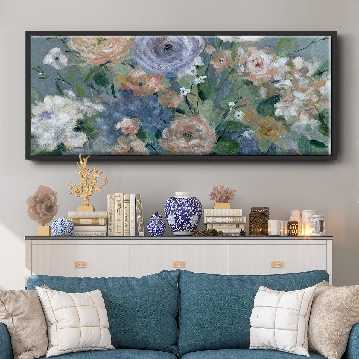 Garden Harmony - Floater Framed Canvas Print