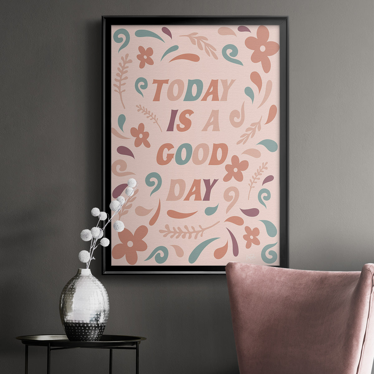 Today is a Good Day - Modern Framed Canvas Print