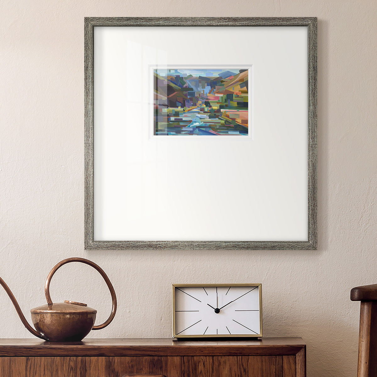 Pieces of Yakima Canyon- Premium Framed Print Double Matboard