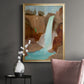 Turquoise Falls II - Modern Framed Canvas Print