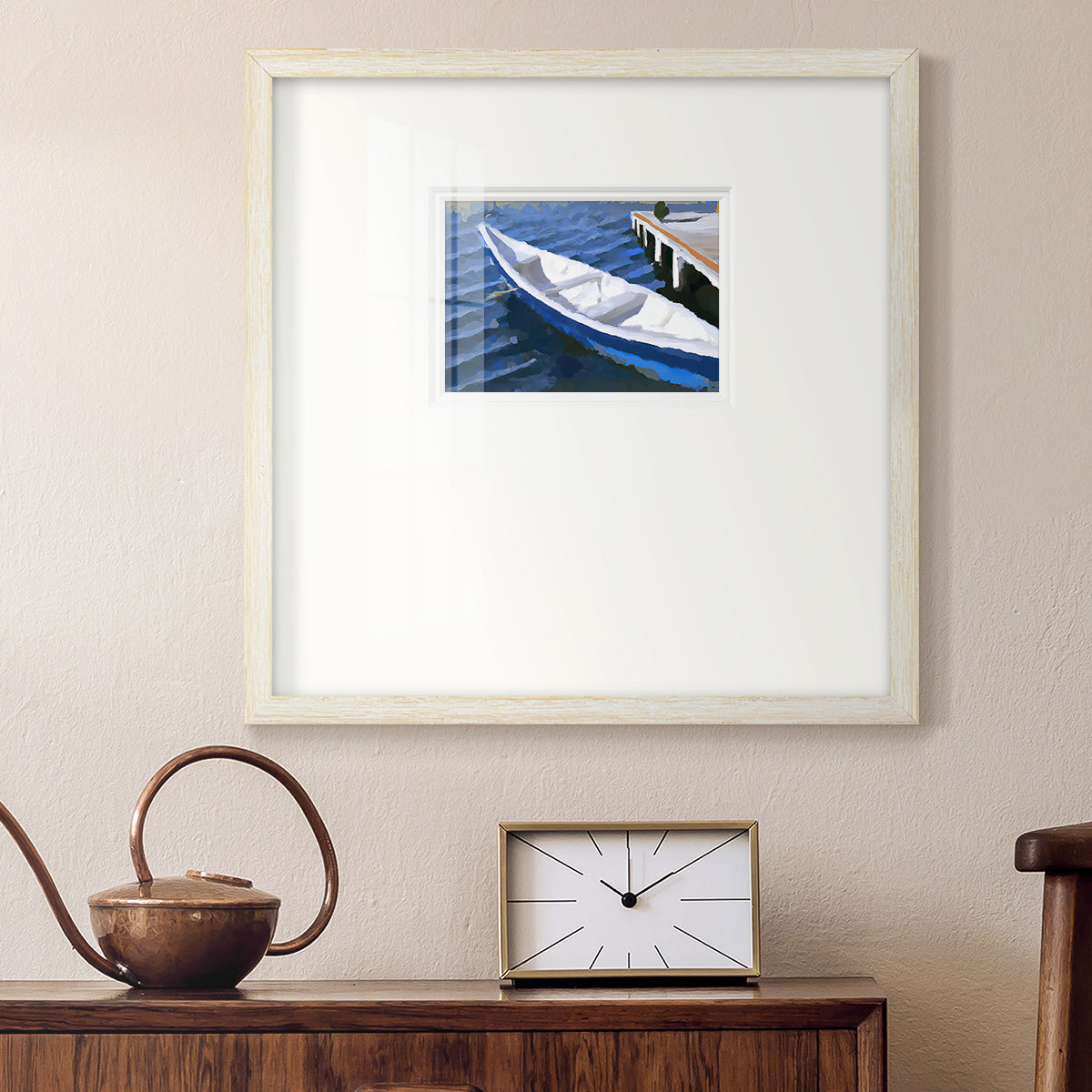 Colorful Rowboat IV Premium Framed Print Double Matboard