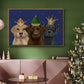 Christmas Labradors, Three Kings - Floater Framed Canvas Print