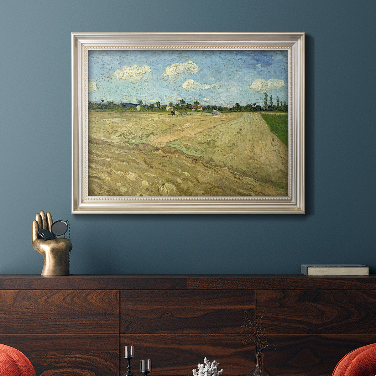 Ploughed Fields - Ornate Framed Canvas Print