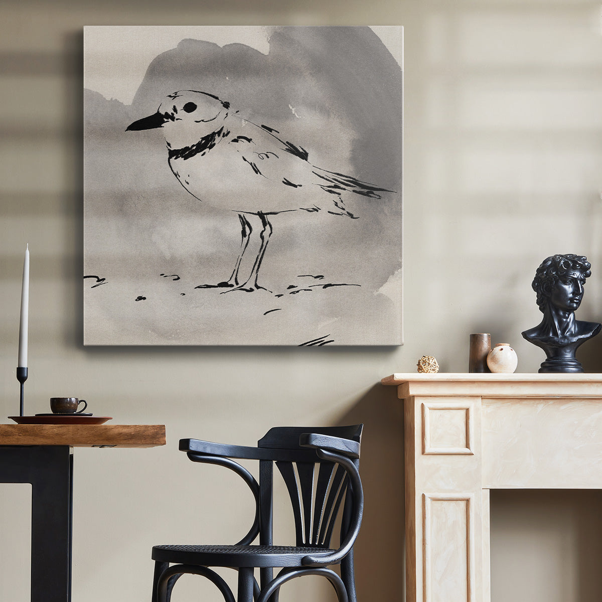 Inky Plover II - Canvas Art Print