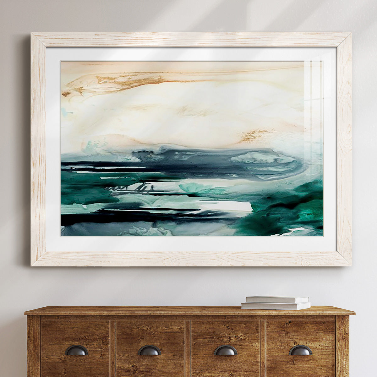 Sea Foam Flow II - Barnwood Framed Art Print