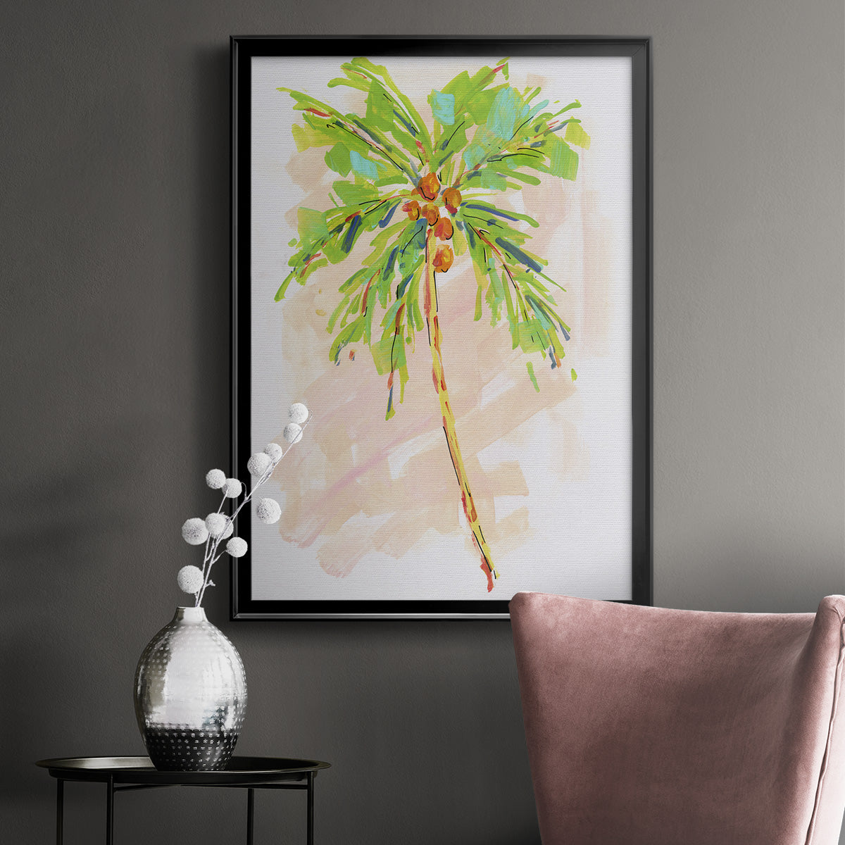 Coconut Palm I - Modern Framed Canvas Print