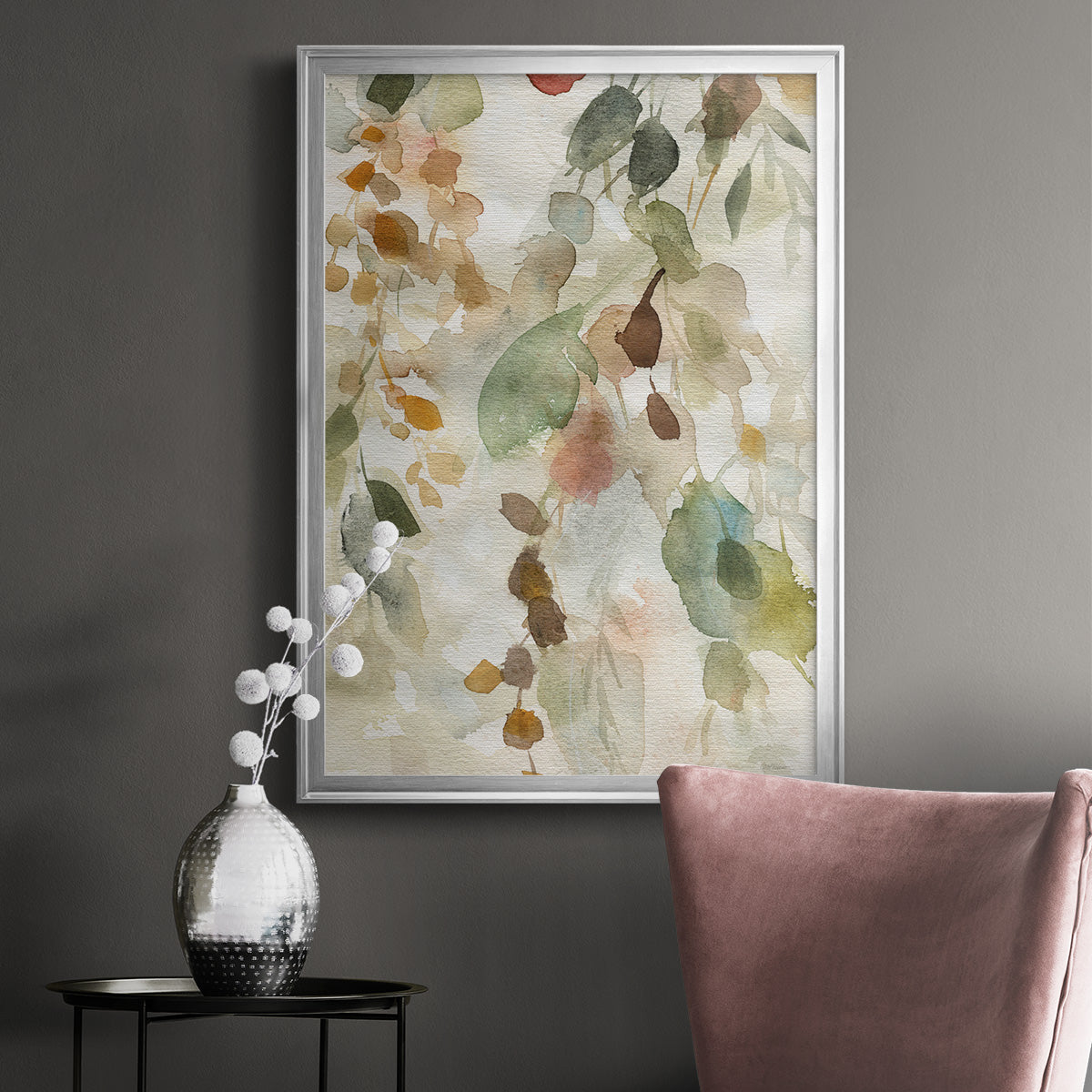 Cascading Nature I - Modern Framed Canvas Print