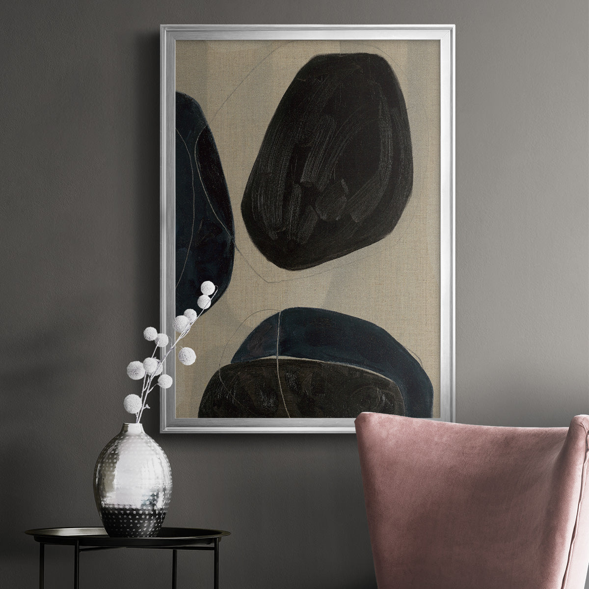 Gravity II - Modern Framed Canvas Print