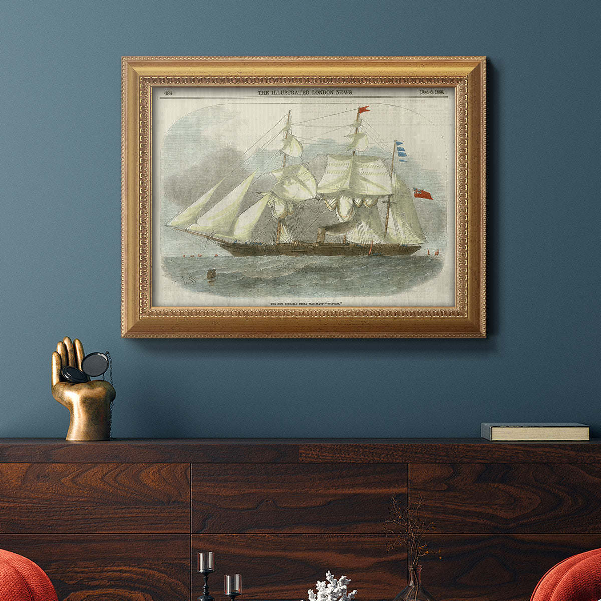 Antique Clipper Ship III Premium Framed Canvas- Ready to Hang