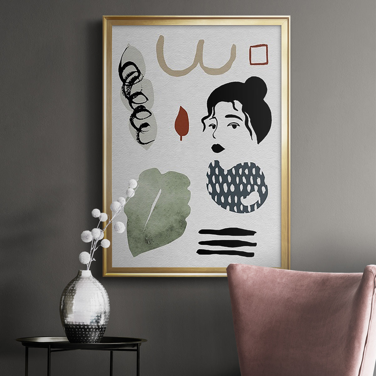 Collected Mindfulness IV - Modern Framed Canvas Print