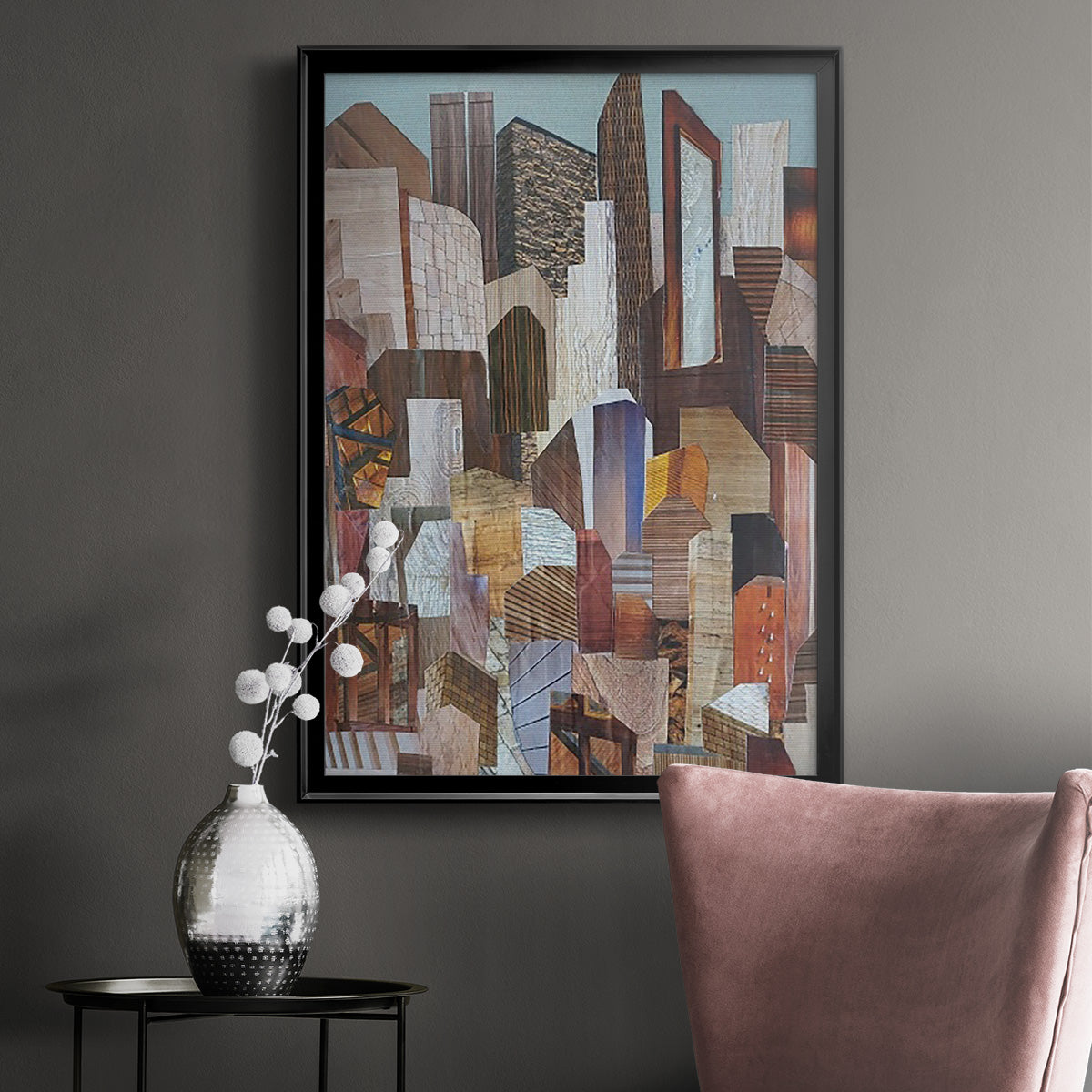 Metropolis - Modern Framed Canvas Print