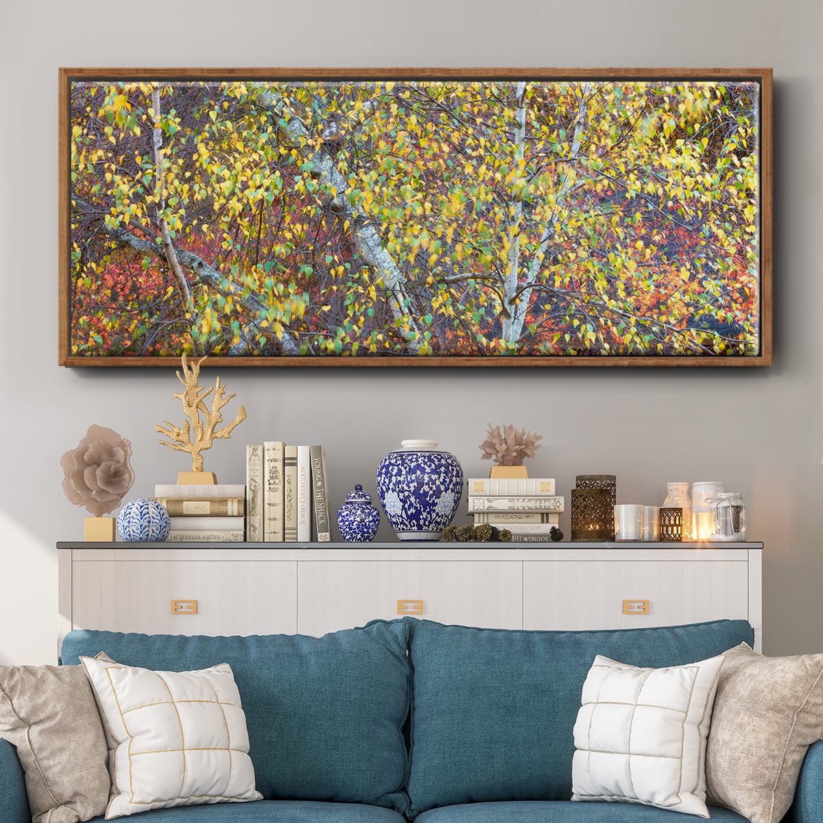 Tree Panorama IV - Floater Framed Canvas Print