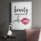 Beauty Starts With A Smile - Modern Framed Canvas Print