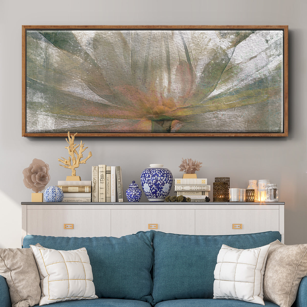 Lily Light - Floater Framed Canvas Print